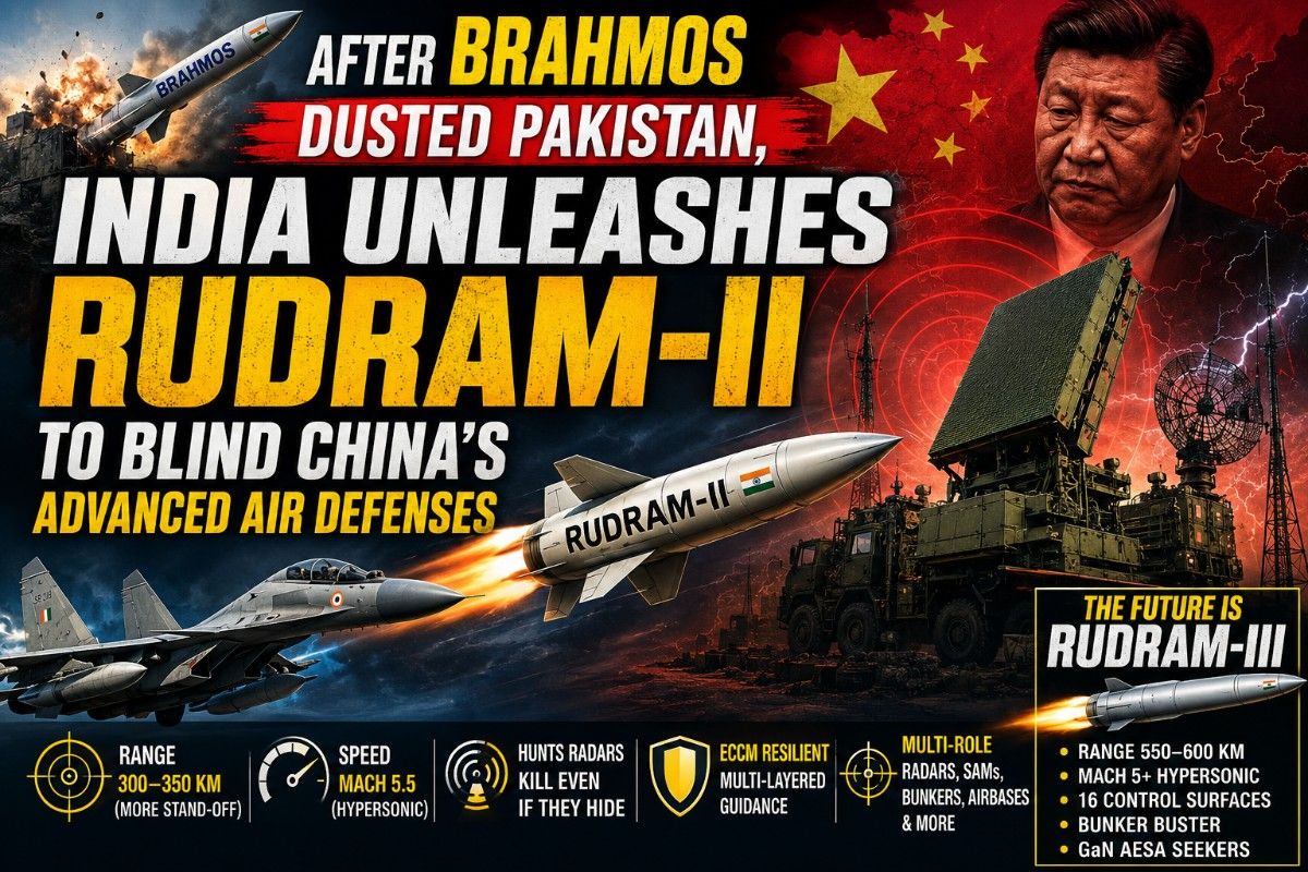 After BrahMos Dusted Pakistan, India Unleashes RudraM-II to Blind China’s Advanced Air Defenses
