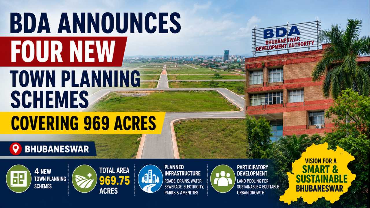 BDA Announces Four New Town Planning Schemes In Bhubaneswar