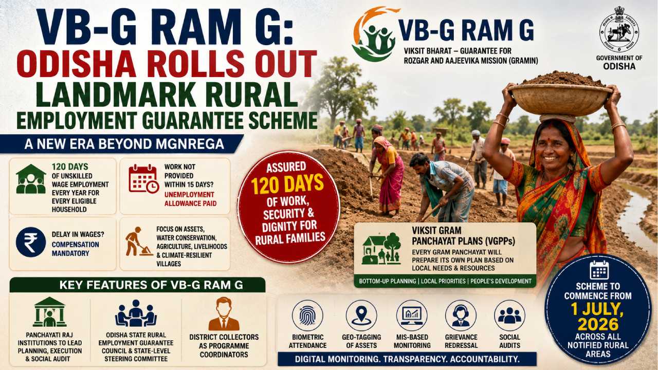 VB-G RAM G: Odisha Implements Landmark Rural Employment Guarantee Scheme