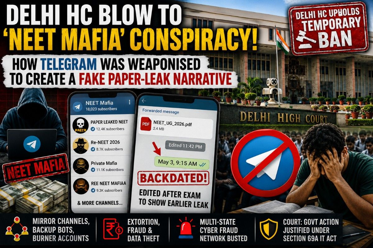 Delhi HC Blow to ‘NEET Mafia’ Conspiracy: How Telegram Was Weaponised to Create a Fake Paper-Leak Narrative