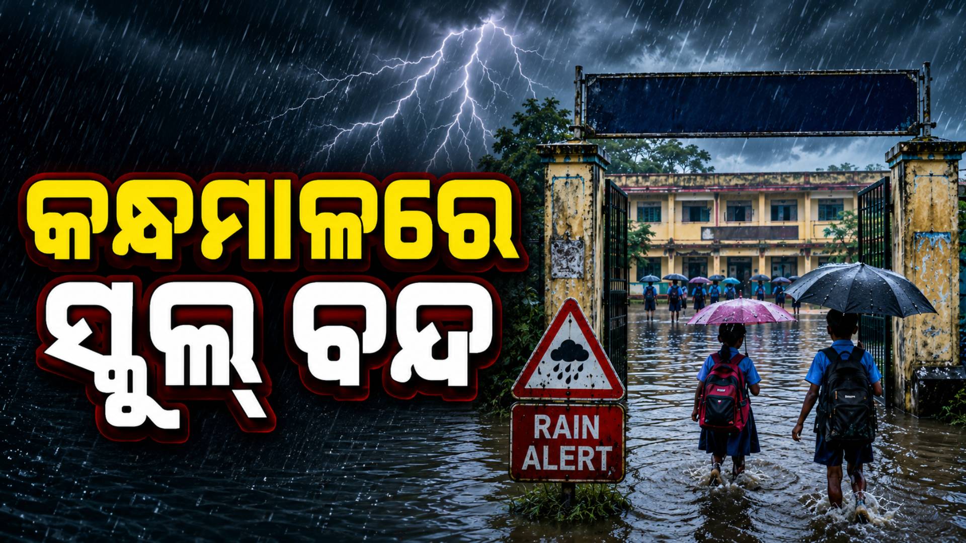 ବଢ଼ିବ ବର୍ଷାର ପରିମାଣ, ଲଗାଣ ବର୍ଷା ପାଇଁ ୨ ଦିନ ସ୍କୁଲ ଛୁଟି