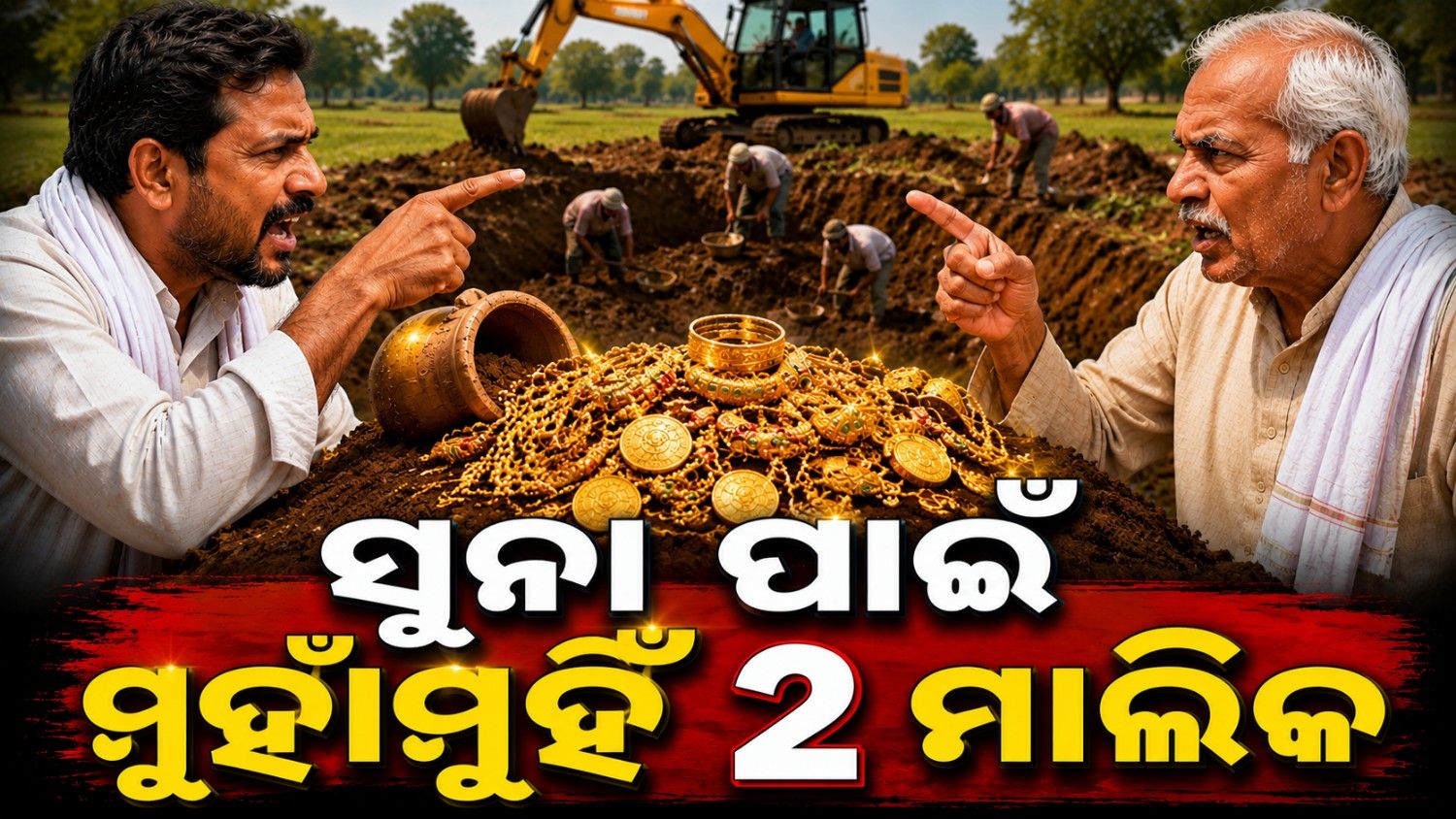 ଖନନ ବେଳେ ମିଳିଲା କୋଟି କୋଟି ଟଙ୍କା ମୂଲ୍ୟର ସୁନା; ମାଲିକାନା ସତ୍ତ୍ୱକୁ ନେଇ ତେଜିଲା ବିବାଦ