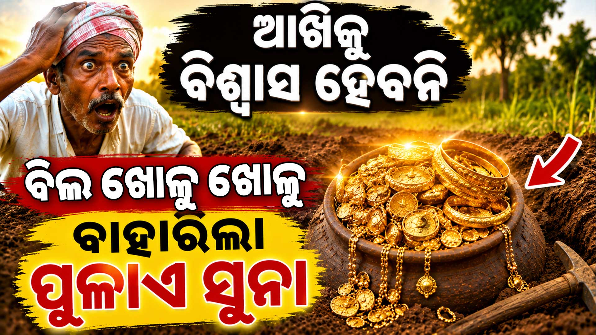 କିଏ ଲୁଚାଇଥିଲା ଏତେ ସୁନା ? ବିଲ ଖୋଳିବା ବେଳେ ଖୋଲିଲା ବଡ଼ ରହସ୍ୟ