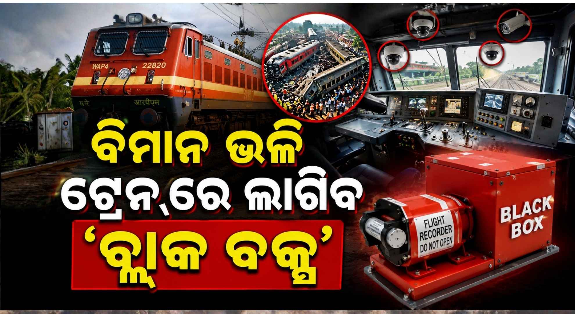 ଟ୍ରେନ୍ ଇଞ୍ଜିନ୍ରେ ପ୍ଲେନ୍ ଭଳି ରହିବ 'ବ୍ଳାକ ବକ୍ସ'; ଦୁର୍ଘଟଣା ହେଲେ ଜଣାପଡ଼ିଯିବ କାରଣ