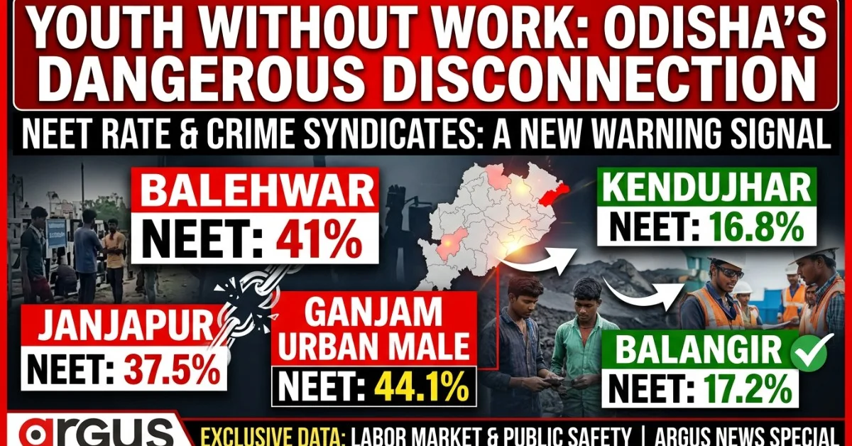 EXCLUSIVE| PLFS 2025: Odisha Youth NEET Crisis unravels Vicious Circle of Male Idleness and rising Crime graph from Baleswar, Jajapur to Ganjam